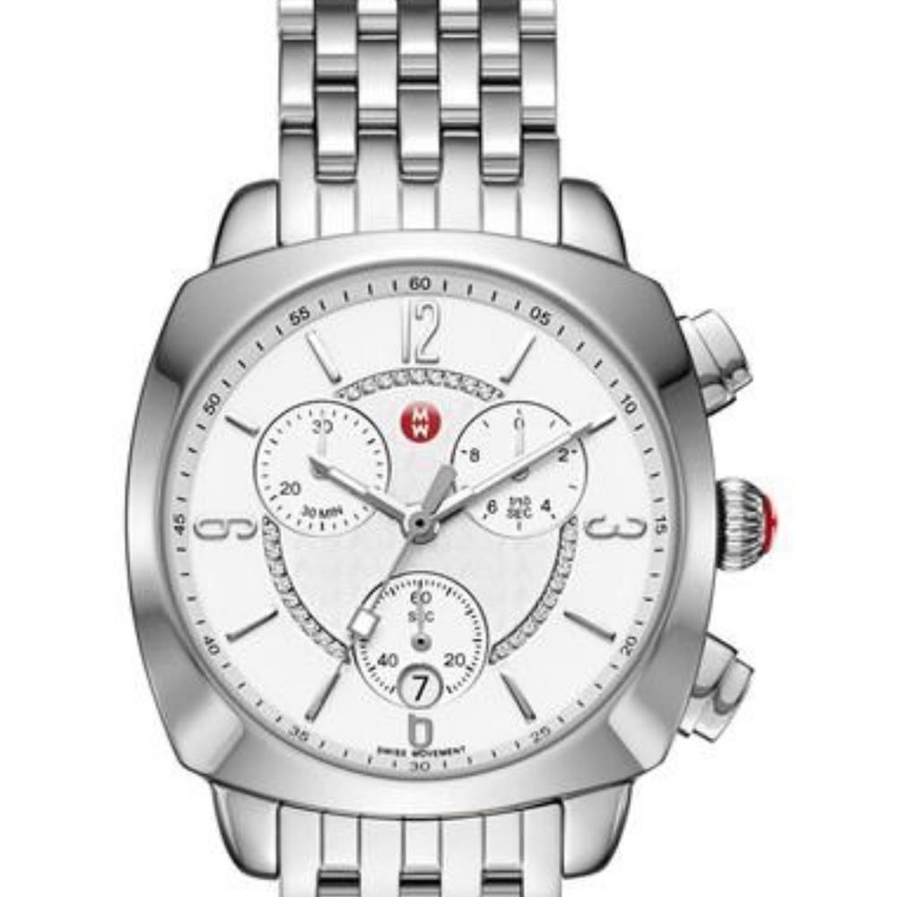 Michele Ascalon Diamond dial watch and bracelet